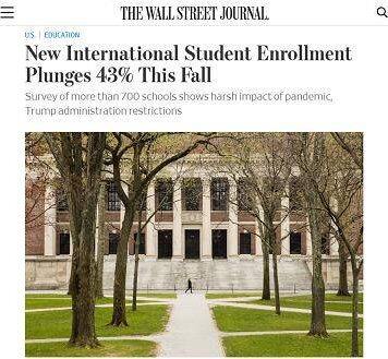 北美观察丨国际学生锐减 受伤的是美国经济