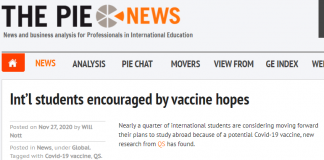 43%国际生表示有疫苗后就出国,多所美国大学发布春季返校计划