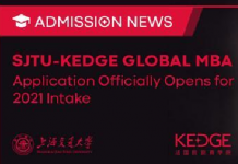 上海交通大学-法国凯致商学院Global MBA 2021级招生全面启动