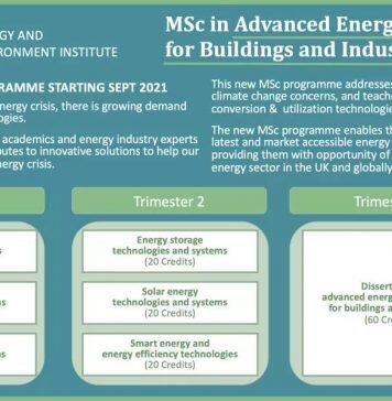 英国赫尔大学“用于建筑与工业的先进能源技术”硕士课程现已开放申请