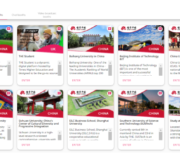 中国高校代表团参加THE在线全球教育展(亚洲专场)