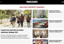 2022年麦考林加拿大大学排名出炉