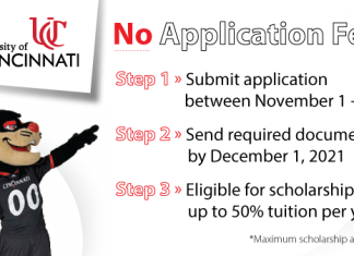 美国辛辛那提大学免除本科申请费,限时两周!