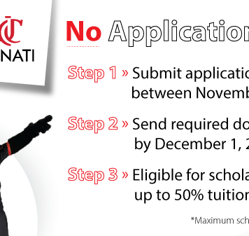 美国辛辛那提大学免除本科申请费,限时两周!