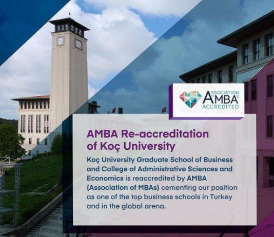 科奇大学行政科学与经济学院和商学院再次获得AMBA认证