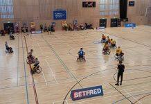 英国赫尔大学上周末主办轮椅橄榄球挑战杯决赛