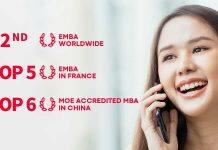 上海交通大学-法国凯致商学院Global MBA项目荣登2022《金融时报》EMBA全球42强