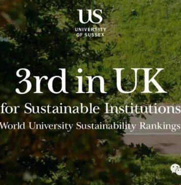 英国萨塞克斯大学在QS2023可持续发展排名中名列前茅