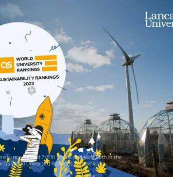 英国兰卡斯特大学QS全球TOP50在可持续榜单位列全球第26名