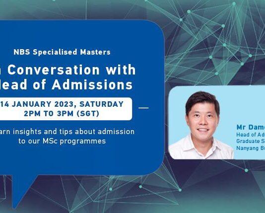 留学新加坡:南洋商学院专业硕士项目答疑专场将于1月14日举办