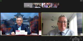 武汉大学与英国阿伯丁大学共建的阿伯丁大学孔子学院理事会在线召开