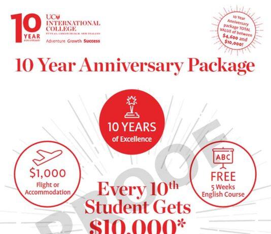 新西兰坎特伯雷大学国际学院10周年奖学金政策重磅推出-3月31日与您线上相约