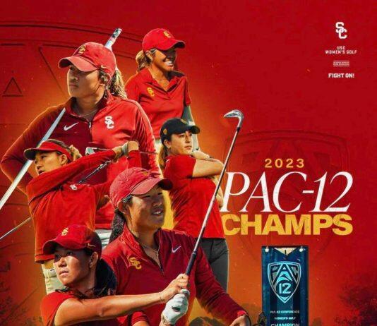 南加州大学女子高尔夫球队斩获2023 Pac-12联盟赛冠军