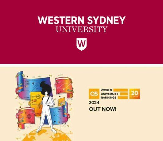 2024QS世界大学排名中澳大利亚西悉尼大学在澳大利亚地区荣获第22位