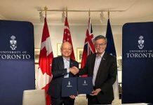 新加坡国立大学与加拿大多伦多大学签署校级合作协议