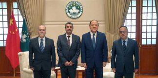 到访澳大的里斯本大学校长拜访澳门特区行政长官