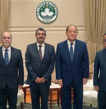 到访澳大的里斯本大学校长拜访澳门特区行政长官