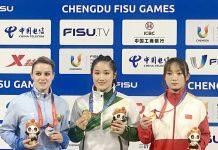 澳门大学黄心妍在世界大学生运动会中为中国澳门体育代表团首面金牌