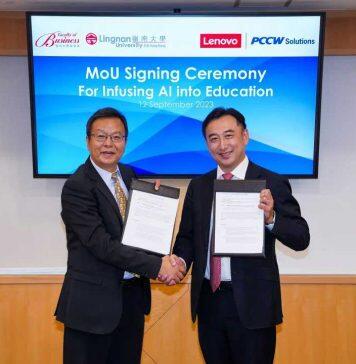 香港岭南大学商学院与联想电讯盈科企业方案携手合作 将人工智能技术融入教育