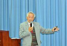 王士元在澳门大学谈智人演化历程