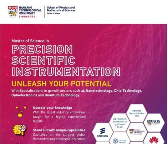 新加坡南洋理工大学招生丨精密科学仪器硕士(2024年11月开学)