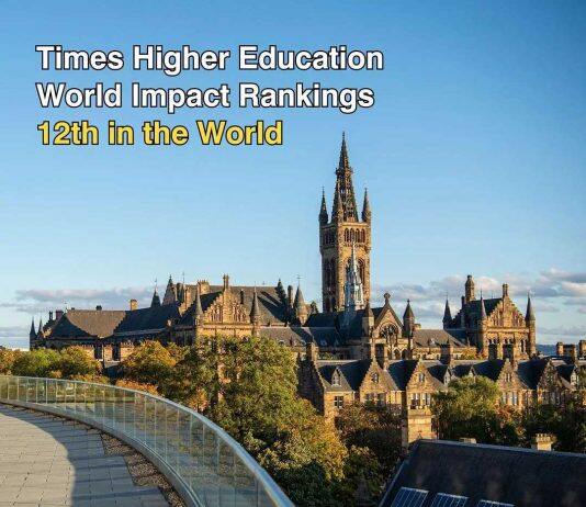英国格拉斯哥大学在泰晤士世界大学影响力排名中跻身全球第 12 位