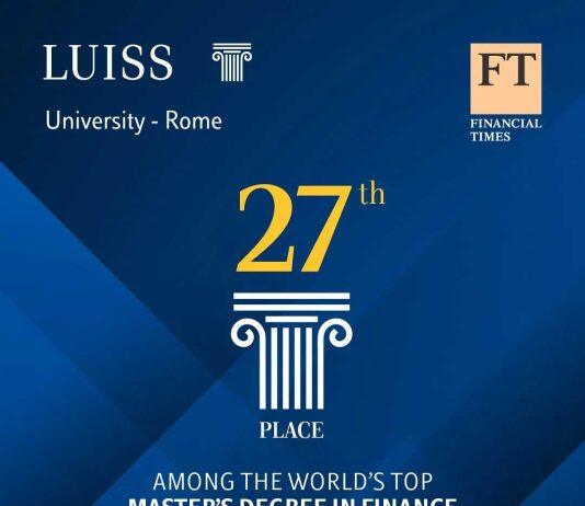 意大利Luiss大学企业金融硕士课程在金融时报位列第27位