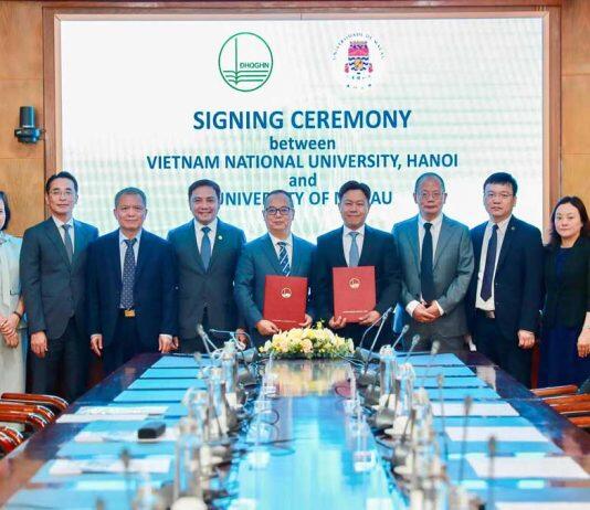 澳门大学校长率团访越南高校签署合作协议