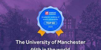 曼彻斯特大学在2025软科世界大学学术排名中稳居英国第六全球前五十