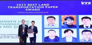 王骞/邹勤获IEEE VTS 2025年度最佳陆路交通论文奖